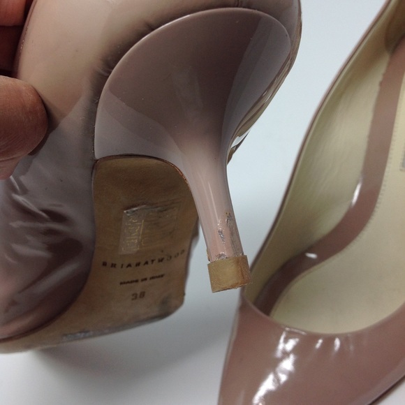 Brian Atwood Tan Patent Leather Pumps - Picture 7 of 8